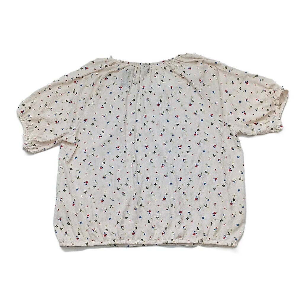 TORRID Washable Crinkle Gauze Blouson Short Sleeve Crop Top. Plus Size 2 - Picture 8 of 10